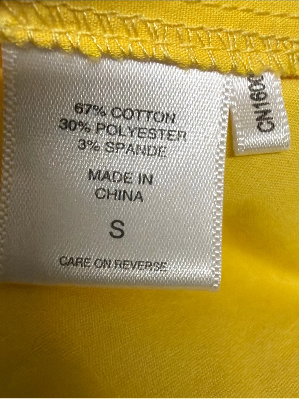 NY & Co size small Yellow Ruffle-Sleeve Button-Front Women's Top - Picture 9 of 10